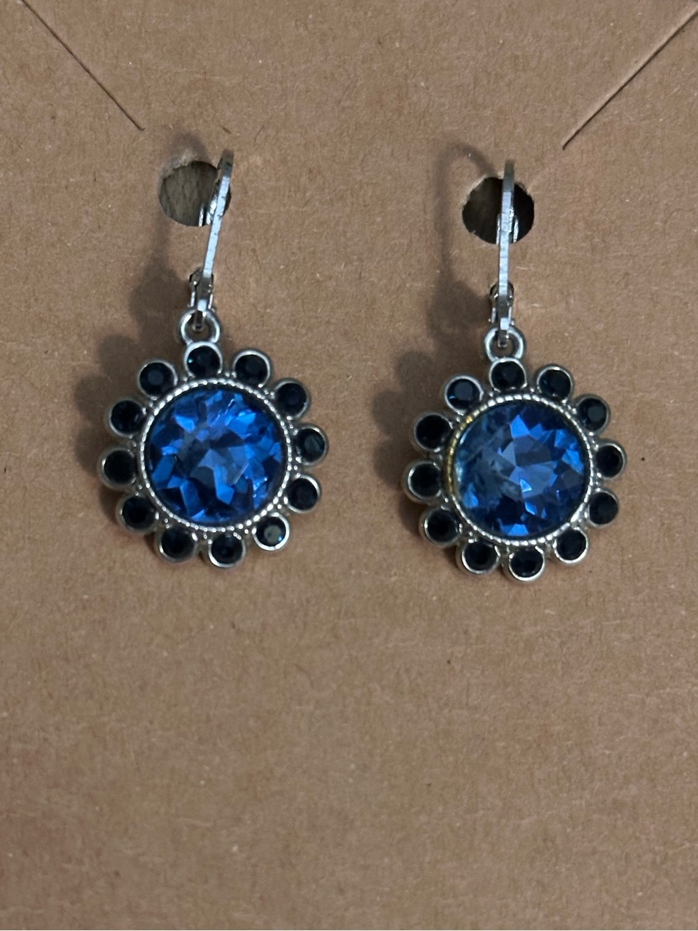 Blue Crystal Drop Earrings - Women's Jewelry